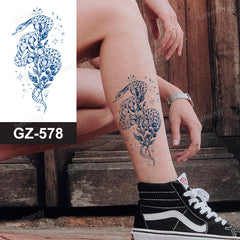 YICKYUE  -  8pc/Lot Juice Tattoo Stickers Sexy Female Moon Heart Pattern Fake Tattoo on Waist Body Art Waterproof Temporary Tattoo Sticker