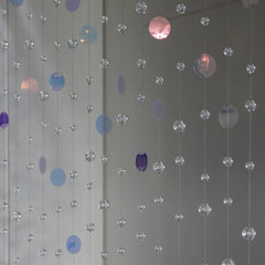 YICKYUE  -  Fashionable Home Decoration crystal Glass bead Curtain Glitter Sequin partition Ornaments Wedding party background Pendant