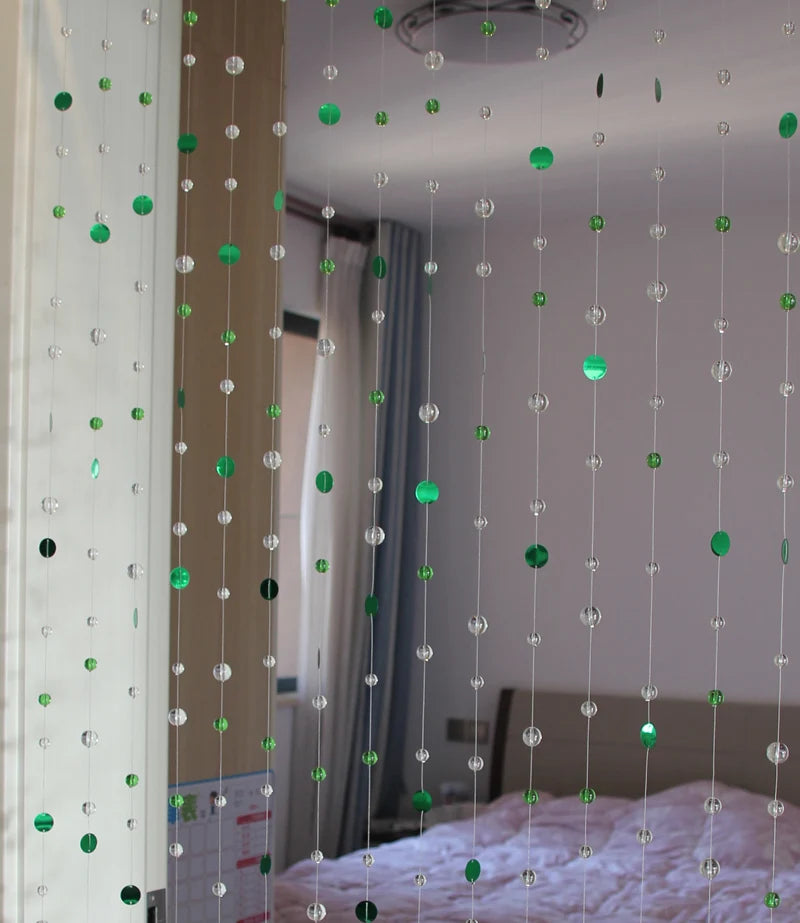 YICKYUE  -  Indoor Home living room Partition Glass bead Curtains PVC sequin Ornaments shop window Decorations supplies