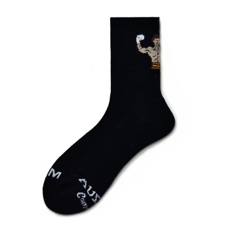 Hearujoy Men Socks Calcetines Cartoon Calcetines Hombre Kobieta Skarpety Crew Ankle Socks Personality  Sport Basketball Men's Socks