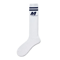 Hearujoy Socks Men Calcetines High Socks Striped Fashion Men's Clothing Calcetines Hombre Solid Letter Football Long Socks Meias