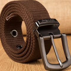 HEARUJOY  -  Weave canvas belt men military  workout Casual Jeans Brand Belt Young student needle Buckle-Belt Male Tactical waist Belt