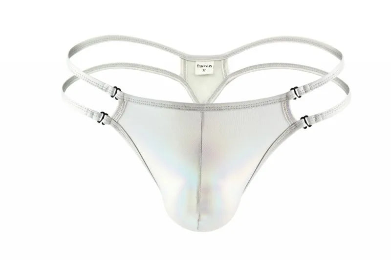 Hearujoy Man's Underwear Men Thong Jockstrap Imitation Leather Gay Men Underwear Tanga Hombre Sexy Men Underwear Sissy Panties G String