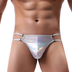 Hearujoy Man's Underwear Men Thong Jockstrap Imitation Leather Gay Men Underwear Tanga Hombre Sexy Men Underwear Sissy Panties G String
