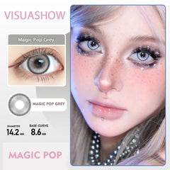 YICKYUE  -  1 Pair Anime Cosplay Colored Contact Lenses, Yearly Disposable Soft Lens, Magic Pop Style for Party & Cute Eye Beauty