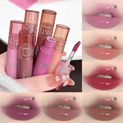 YICKYUE  -  3PCS Water Light Mirror Lip Gloss Set Hydrating Lightweight Liquid Lipstick Nature Moisturizing Lip Tint Lips Makeup Cosmetics