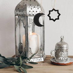 YICKYUE  -  40Pcs Middle Eastern Style Wooden Ramadan Decorations Moon Star Castle Silhouette for Eid Mubarak Home Wall Table Porch Hanging