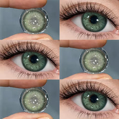 YICKYUE  -  1 Pairs Myopia Contact Lenses High Quality Brown Cosmetics for Party Colorful Contacts Lens Yearly Use Natural Soft Pupil