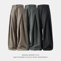 HEARUJOY  -  Pleated Design Men's Autumn Casual Pants