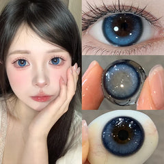 YICKYUE  -  1 Pair  Natural Blue Contact Lenses for Eyes With Prescription Colored Makeup Contacts Lenses Beauty Pupils Fast Delivery
