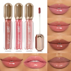 YICKYUE  -  Mirror Pearl Lip Gloss Waterproof Long Lasting Moisturizing Lipstick Shine Glitter Lip Glaze Women Non Stick Cup Lip Tint Makeup