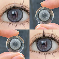 YICKYUE  -  1Pair Soft Contact Lenses Grey Lenses Blue Eye Diameter 14.5mm  14.2mm 14.0mm Grey Lens Myopia Degree Beautiful Pupil