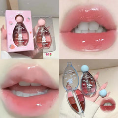 YICKYUE  -  6 Colors of Mirror Jelly Lip Gloss Palette Moisturizing Clear Water Gloss Glass Plump Lip Tint Makeup Palette Beauty Cosmetics