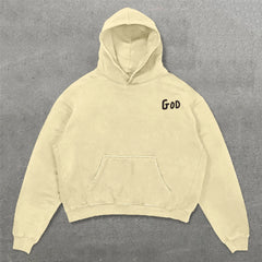Hearujoy Harajuku Oversized Vintage God Letter Print Hoodies Women Men Streetwear High Street Sweatshirt Goth Jacket Y2k Hoodie