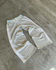 Hearujoy Y2K retro fashion simple striped casual pants for men and women Harajuku straight pants high waist loose hip hop sweatpants