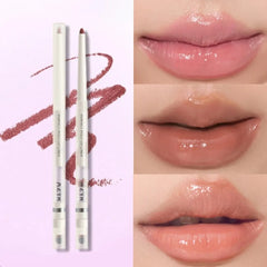 YICKYUE  -  Double Headed Lip Liner Pen with Brush Nude Lipstick Lip Outline Contour Sexy Red Pigments Waterproof Long Lasting Makeup