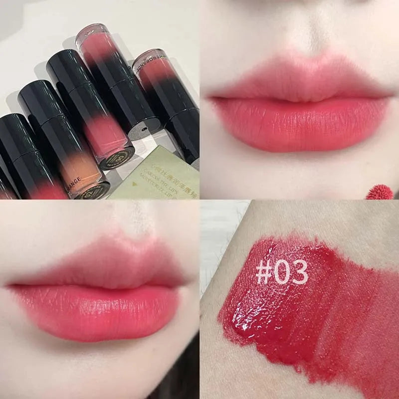 YICKYUE  -  Low Saturation Mirror Water Light Lip Gloss Mirror Lasting Liquid Lipstick Moisturizing Lip Tint Nature Nude Lip Makeup Cosmetic