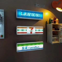 YICKYUE  -  Creative Refrigerator Sticker Convenience Store Magnetic Light Signs Display Board Luminous Light Box Model Light Box Decorative