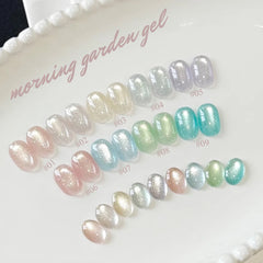 YICKYUE  -  WS 4-Color Spring Summer Nails Ice Transparent Blue Glass Bead Cat Eye Gel Nail Polish Popular Whitening Versatile Upgrade Gel