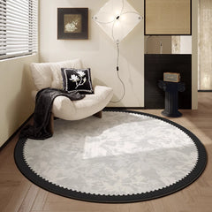 YICKYUE  -  French Style Rugs for Bedroom Fluffy Soft Study Rug Thick Plush Living Room Decoration Round Carpet Washable Cloakroom Floor Mat