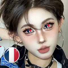 YICKYUE  -  Independence Day Colored Contact Lenses 2Pcs 6 Months Use National Day & Sports  Fan Party Cosplay Eye Makeup Contacts