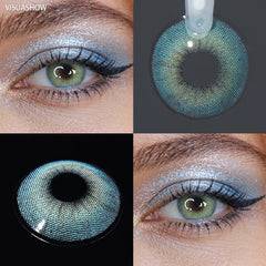 YICKYUE  -  Half Yearly Small Pupil Natural Colored Contact Lenses Soft Lens Cosmetic Eyewear For Women Daily Eye Beauty Makeup