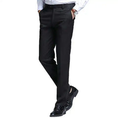 HEARUJOY  -  Men's Casual Suit Trousers Pants Office Wear Straight Leg Cotton Linen Blend Zipper Fly Faion Urban Sle All Season