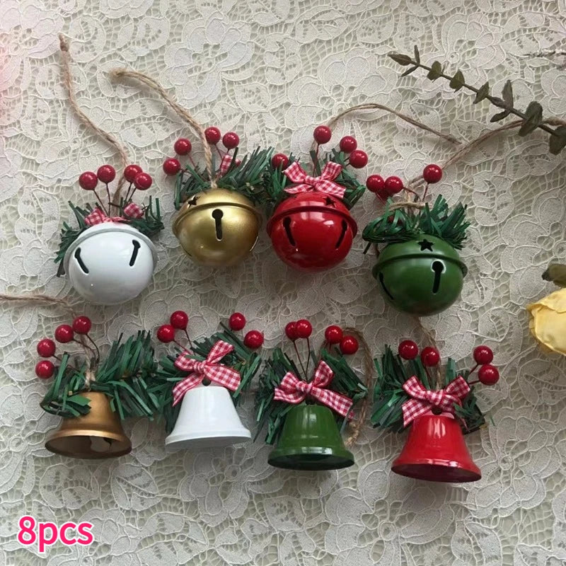YICKYUE  -  8 Pack 6.5cm Christmas Bells Jingle Bell Christmas Tree Ornaments Christmas Bells Door Wall Charms 2026 Xmas Decoration Supplies