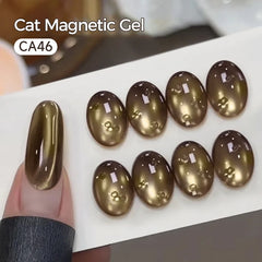 YICKYUE  -  15ml Brown Gradient Cat Magnetic Gel Nail Polish Soak Off UV LED Gel Varnish For Cat Magnetic Nail Art Manicure DIY
