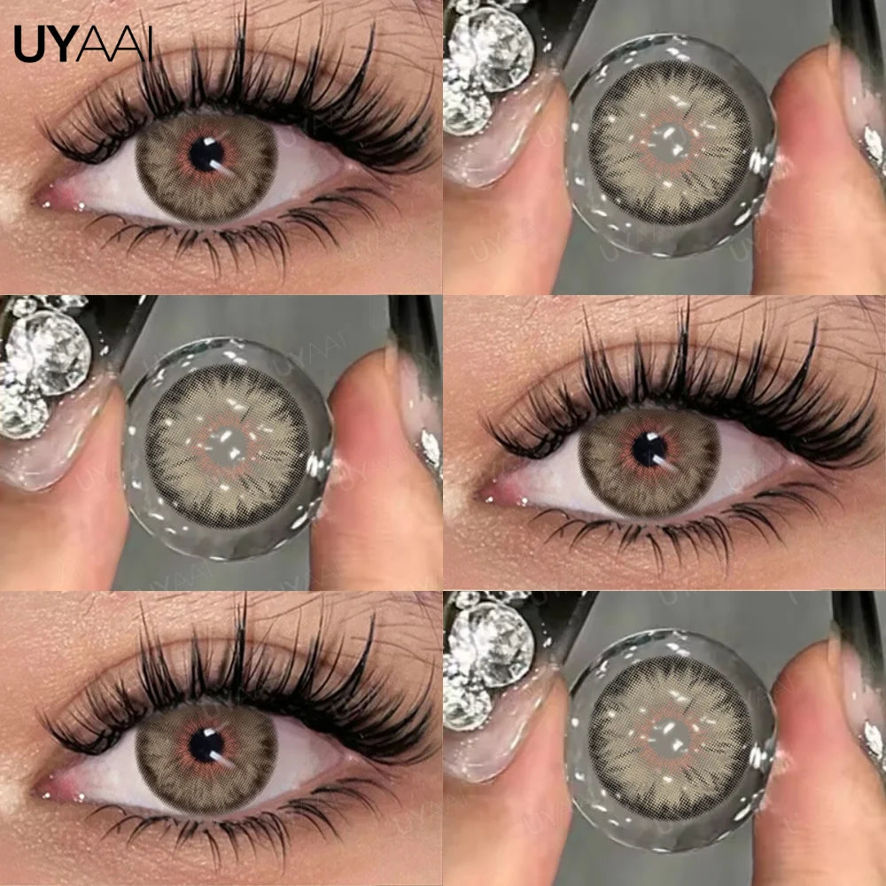 YICKYUE  -  Contact Lenses Beauty Blue Lens Siri Series Color Contact Green Eye Contacts Makeup Gray Lens Choice Natural Brown pupils