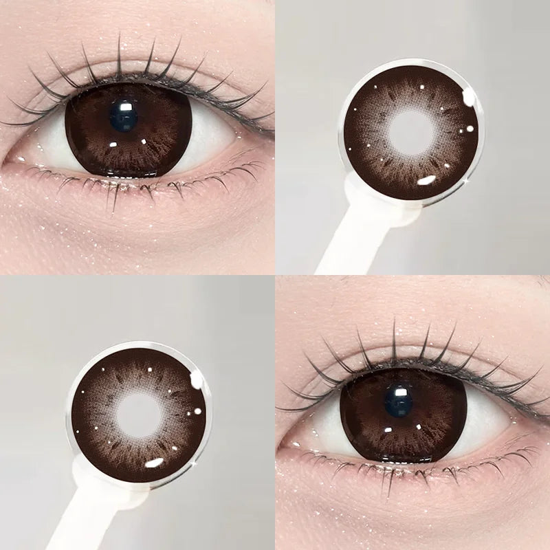 YICKYUE  -  2PCS Colorld Contacts Lenses for Eyes Beauty Pupils Blue Lenses Yearly Brown Contacts Natural Grey Pupils Korean Lenses