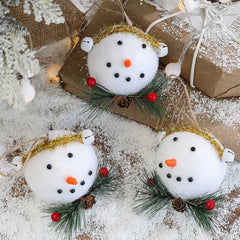 YICKYUE  -  Christmas Snowman Ball Ornaments Holiday Foam Tree Hanging Decoration