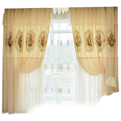 YICKYUE  -  Korean American French Princess Curtains for Bedroom Living Room Blackout Luxury Girl Kids-children European Style Customize