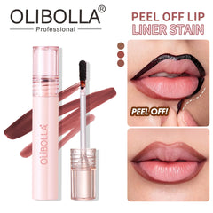 YICKYUE  -  Peel Off Lip Stain Reveal Long Lasting Waterproof Matte Lip Contour Tint Transfer Proof Non-stick Cup Plump Look Lip Gloss