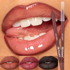 YICKYUE  -  6 Colors Waterproof Matte Lipliner Pencil Black Red Contour Tint Lipstick Long Lasting Non-stick Cup Moisturising Lips Makeup
