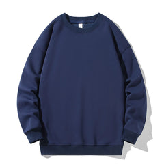 HEARUJOY  -  Male Comfort Round Neck Hoodie And Winter Men'S Trend Loose Wide Version Of Solid Color Round Neck Sweater Hoodies Hombre