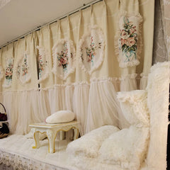 YICKYUE  -  Korean American French Princess Curtains for Bedroom Living Room Blackout Luxury Girl Kids-children European Style Customize
