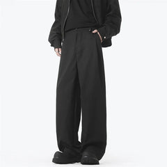 HEARUJOY  -  Black Casual Pants Men Fashion Oversized Wide Leg Pants Men Streetwear Korean Loose Straight Beige Pants Mens Baggy Trousers