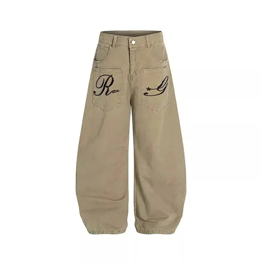 HEARUJOY  -  Summer New Men's Multi-Pocket Flared Straight Trousers American Retro Fashion Trend Street Loose Breathable Niche Men's Bottoms