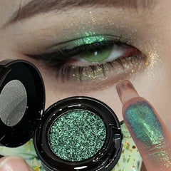 YICKYUE  -  Metallic Glitter Smoked Green Eyeshadow Cream Chameleon Blue Sparkling Shimmer Highlighter Eyeshadow Palette Eye Shadow Makeup