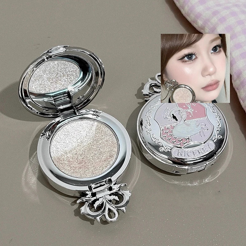 YICKYUE  -  Monochrome Highlighter Champagne Gold Glitter Brighten Shiny Eye Makeup Diamond Shimmer Eyeshadow Palette Contouring