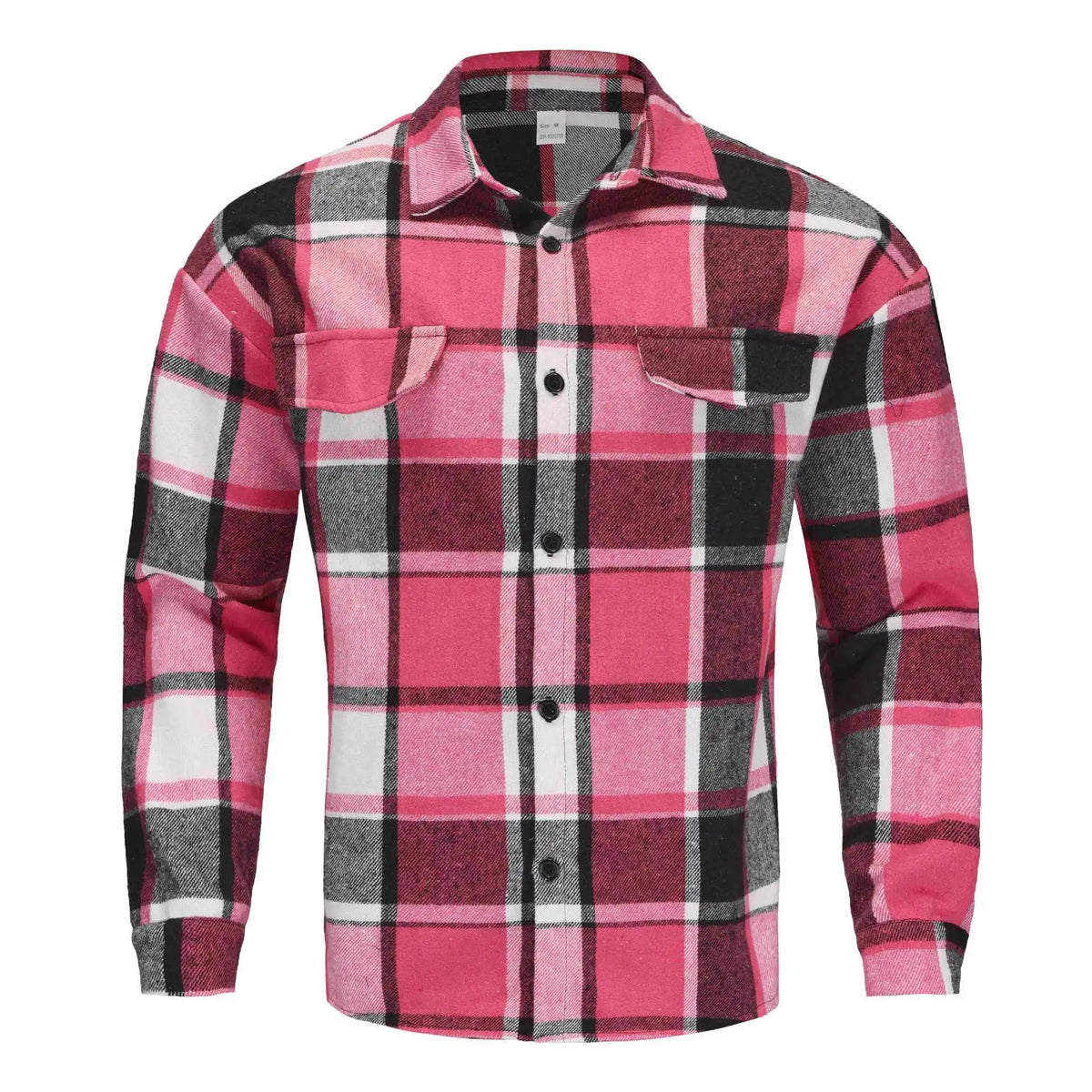 HEARUJOY  -  American European Winter Autumn New American Style Loose Collar Shirt Wool Plaid Checkered Casual Versatile Men Outerwear
