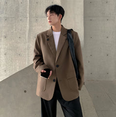 Hearujoy Autumn New Leisure Blazers Men Trendy Casual Suit Jackets Male Daily Ins Streetwear Simple Korean All-match Suit-tops