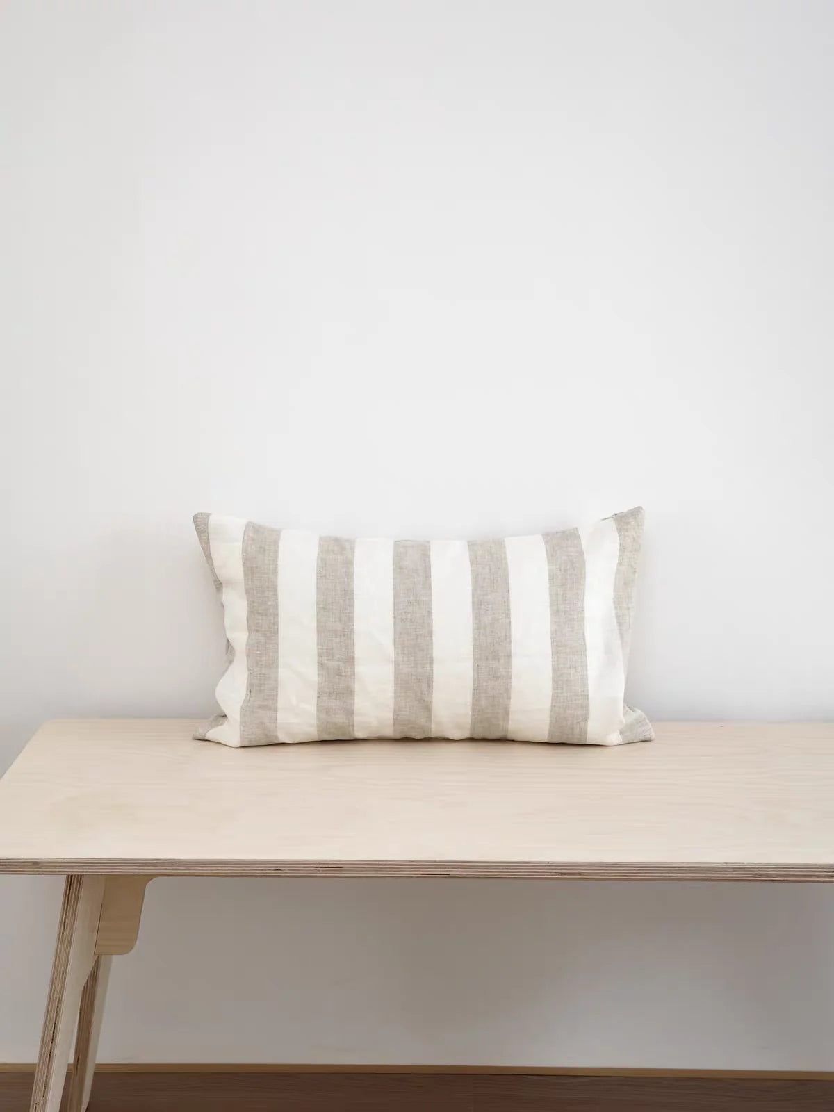 YICKYUE  -  Country Pure Linen Olive Green White Stripes American Retro Bedroom Bedding Soft Decorative Cushion Square Pillow Case