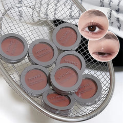 YICKYUE  -  Red Brown Monochrome Blush Palette Silky Matte Chocolate Rouge Cheek Tint Blusher Powder Natural Face Contouring Shadow Makeup