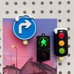 YICKYUE  -  Glowing Magnetic Fridge Stickers Light Traffic Light Luminous Light Box Creative Refrigerator Sticker Magnets Home Decor Gifts