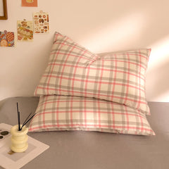 YICKYUE  -  100% Cotton Pillowcase 48x74cm Pillow Cover Soft Cushion Cover Stripe Pillowsham 2pcs Rectangle Pillowslip 베개커버