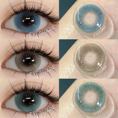 YICKYUE  -  Natural Grey Color Contact Lenses for 1-Year Wear Small Pupil Brown Korean Style Lens for Eyes Beauty Makeup
