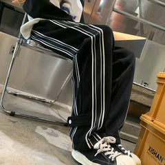 HEARUJOY  -  Autumn Winter Elegant Casual Pants for Men American Street Style Fashion Loose Fit Straight Leg Men Clothing