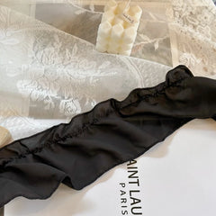 YICKYUE  -  White Lace Short Curtain Middle Ancient Arch Transparent Half Curtain Half Gauze Curtain for Kitchen Doors Windows Home Decor